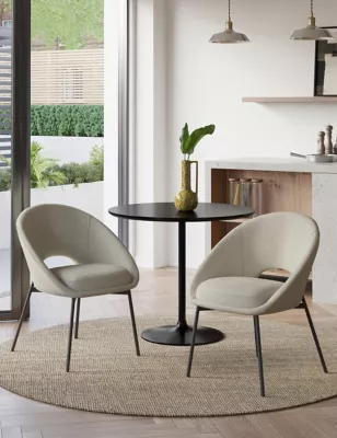 Set Of 2 Curve Dining Chairs
